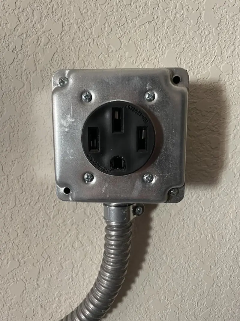 NEMA 14-50 outlet installed for Electrical Panel Upgrade in San Benito